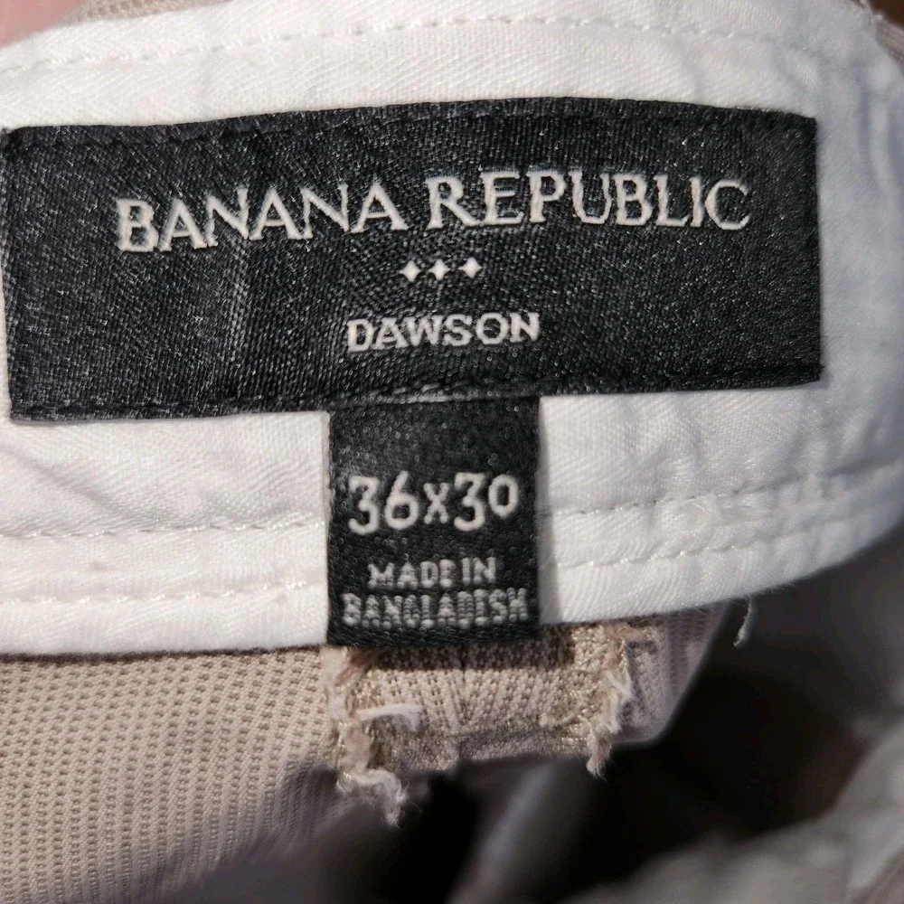 VTG Banana Republic Dawson Straight‎ Chinos - 34x28 (30x30) Searsucker Taupe